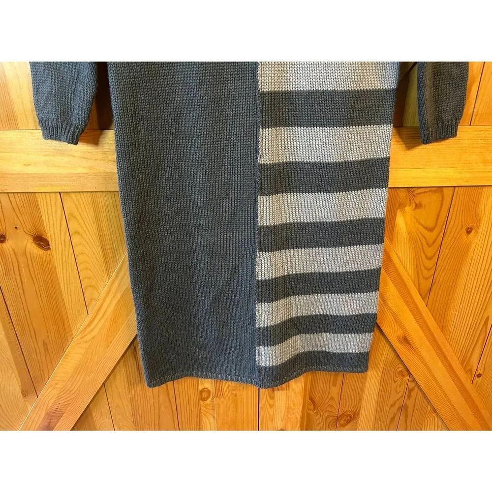 Crazy Horse Womens Gray Wool Blend Sweater Maxi Dress Size Medium (5181) Read - Image 3