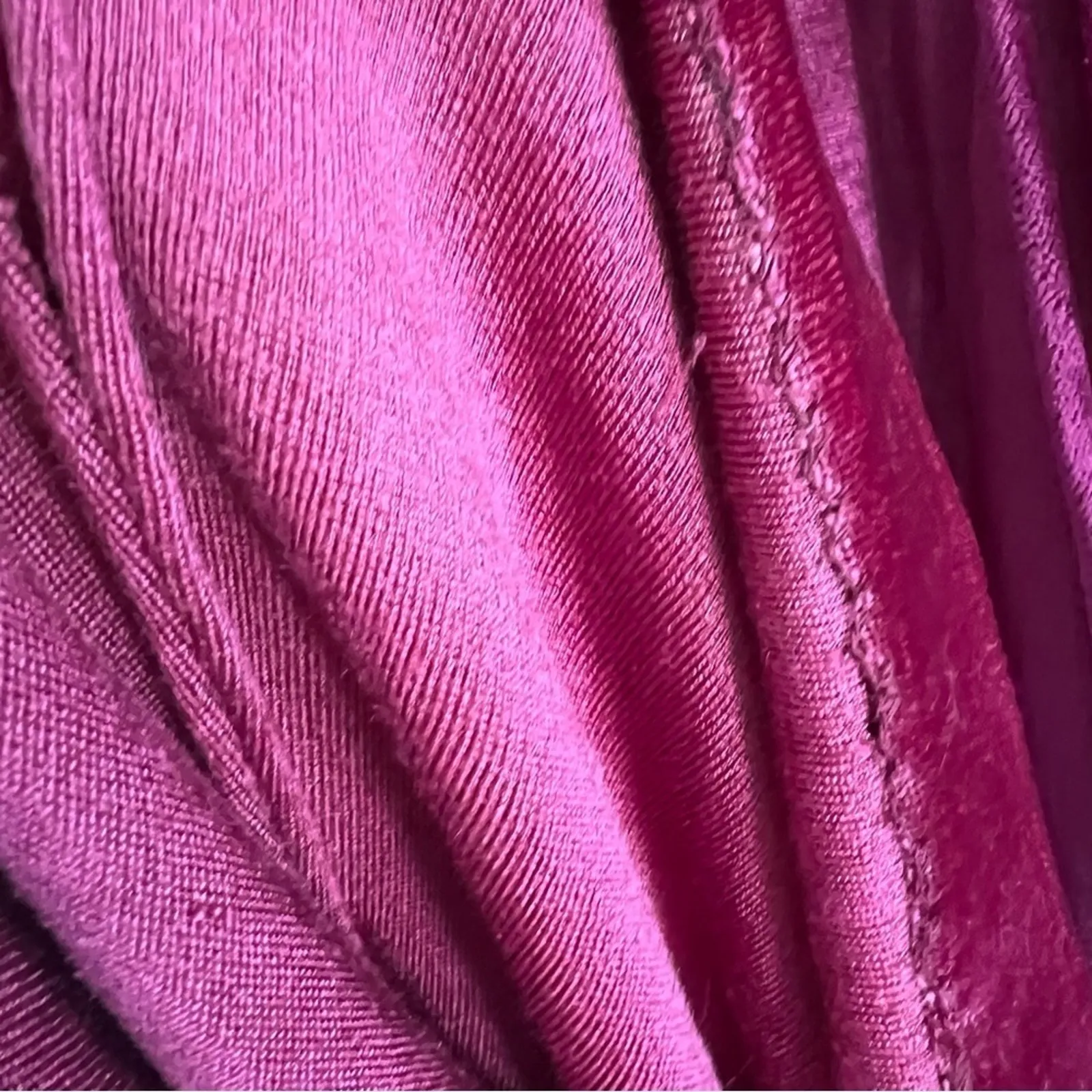 Vintage Corky Craig California Maroon Velour Dress Maxi Small - Image 5