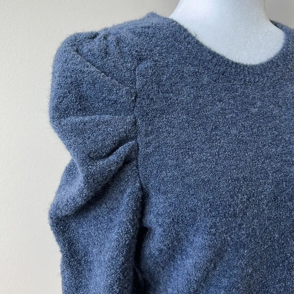 I.N.C. International Concepts Puffy Wool Blend Sweater Smoky Blue XS - Image 3