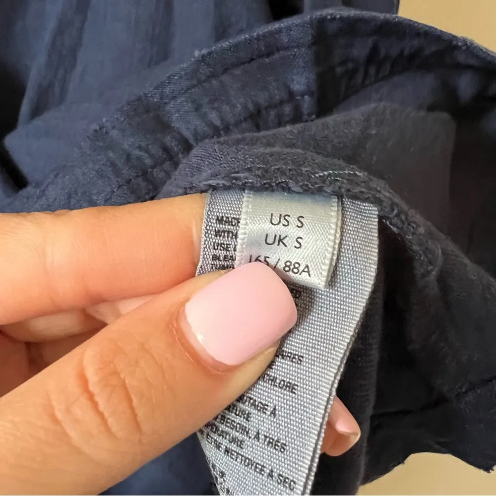 Free people 100% cotton top blouse size S blue CL - Image 4