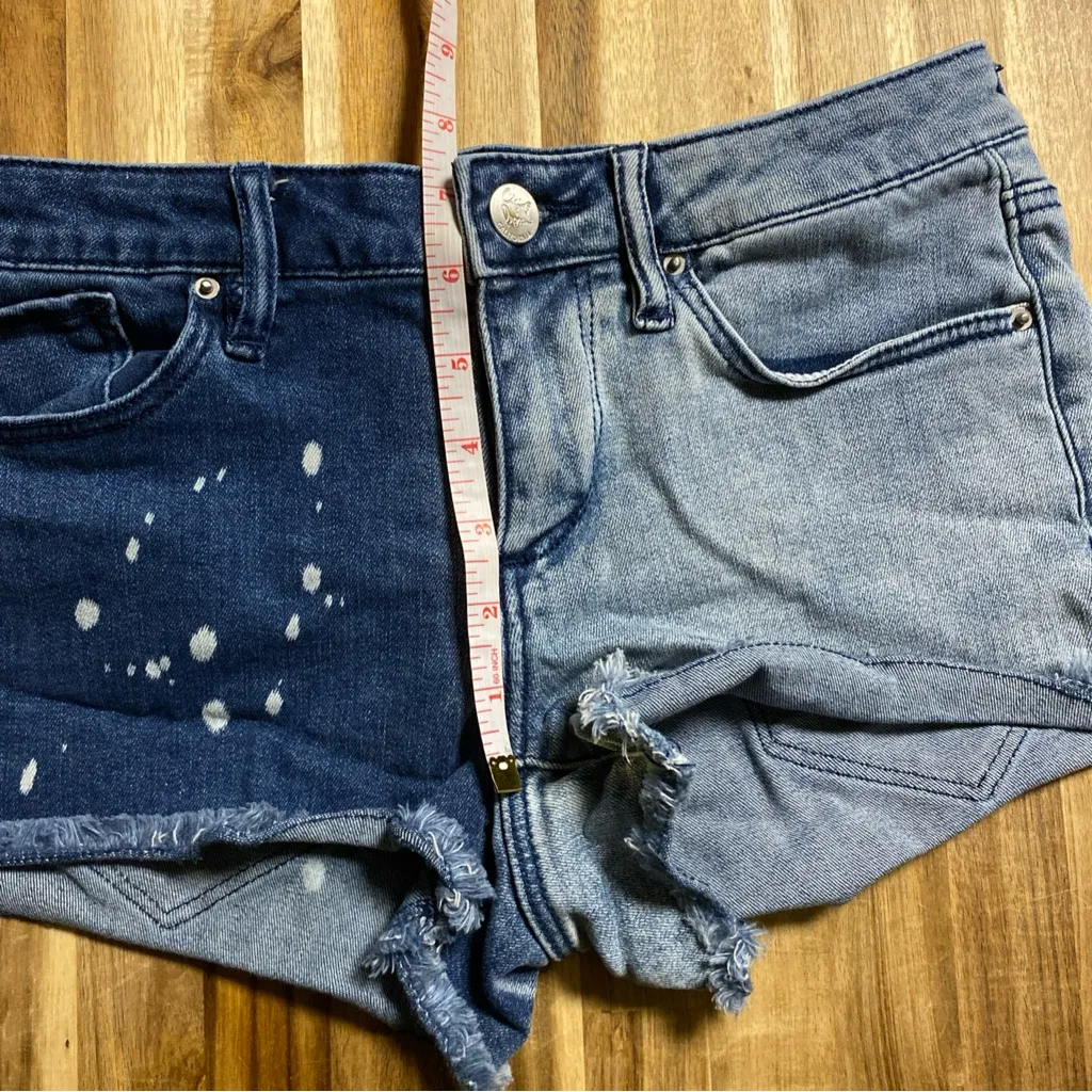 Chip & Pepper Bleach Washed Distressed Raw Hem Cut Off Denim Shorts Women's 26 - Image 3