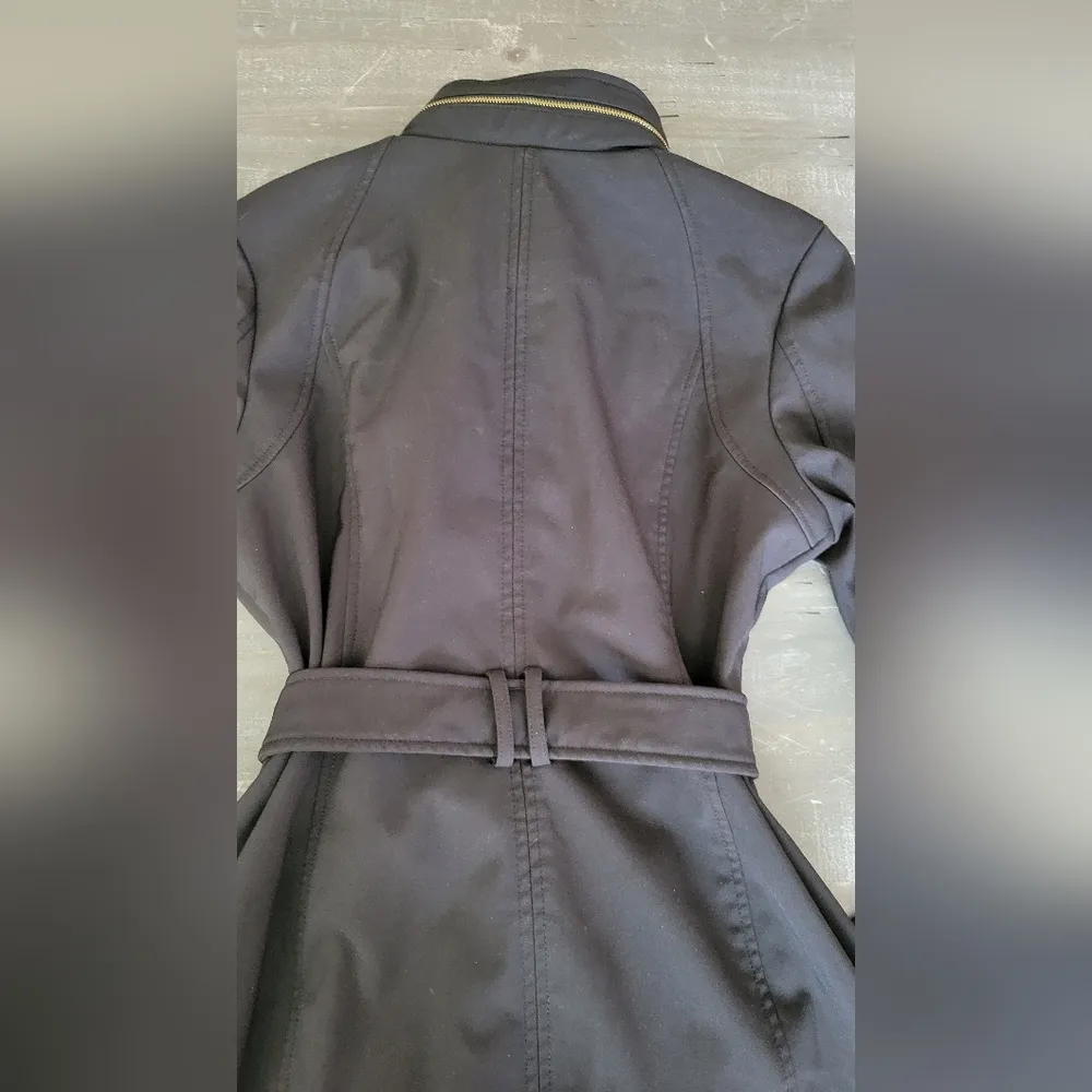 Michales Kors Asymmetrical Zipper Coat Size M Black Size M - Image 8