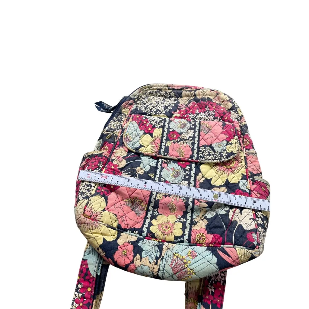 Vera Bradley Womens red yellow floral qilted Small Backpack SKU 8678 - Image 5