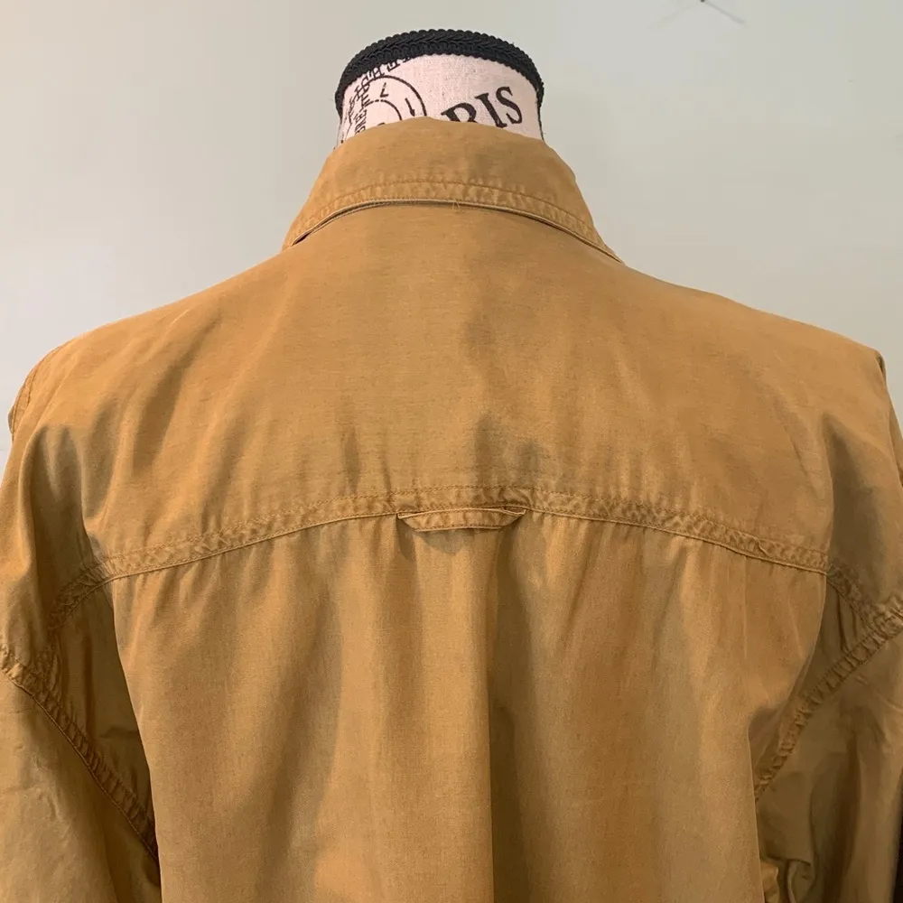 Vintage 80s Sophisticates by Jonathan Martin Mustard Silk Shirt Women’s Medium - Image 9