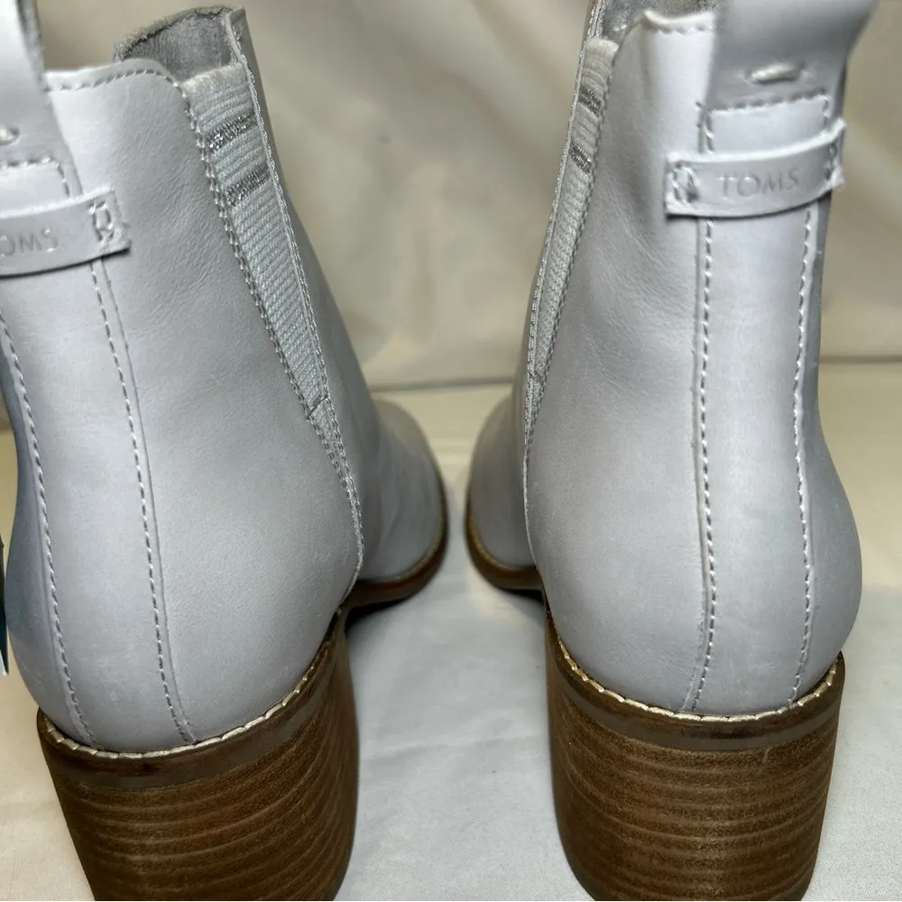 TOMS Women’s Leather Esme Glacier Gray Ankle Boots Size 8-NWT - Image 5