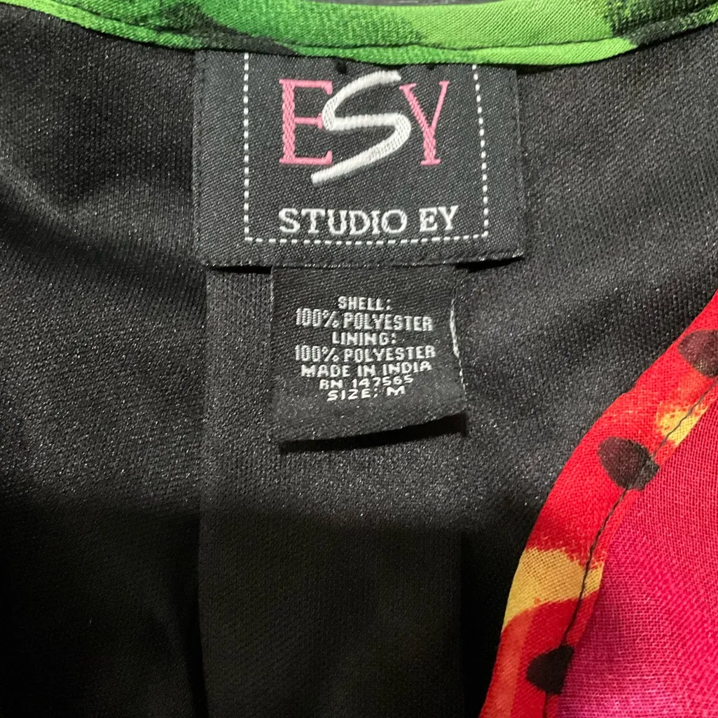 NWOT STUDIO EY LONG FLORAL FLOWY DRESS Size M - Image 8