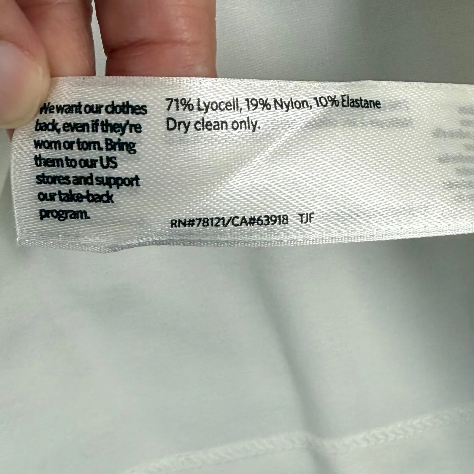 Eileen Fisher‎ Flex Tencel Ponte Ivory Round Neck Zip Front Jacket Medium - Image 8