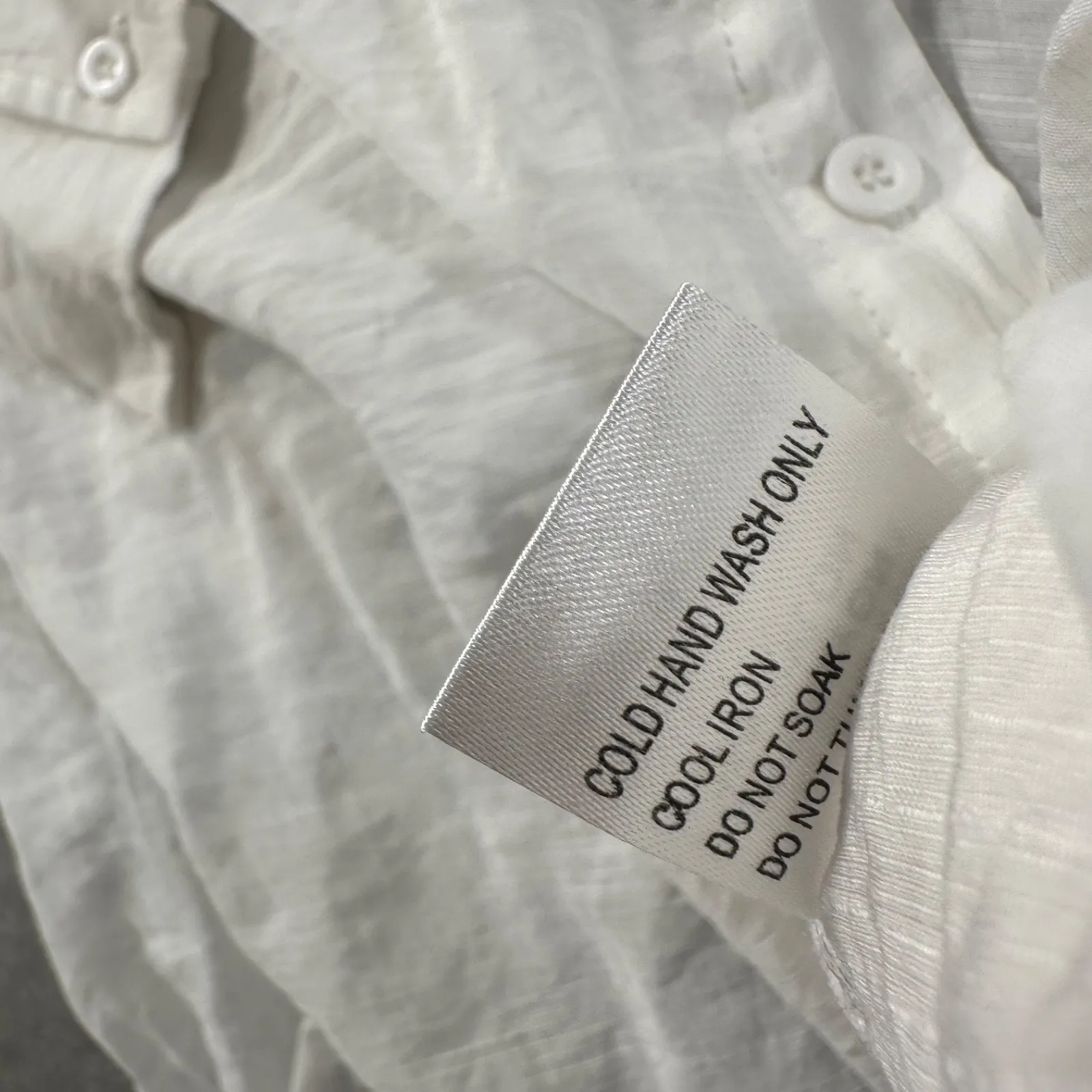 Princess Polly White Oversized Swim Coverup Button Down Tunic Woman's 2 Raw Hem - Image 10