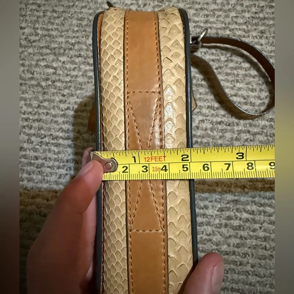 Barbara Bui Tan Python With Metal Details Crossbody Bag O/S - Image 12