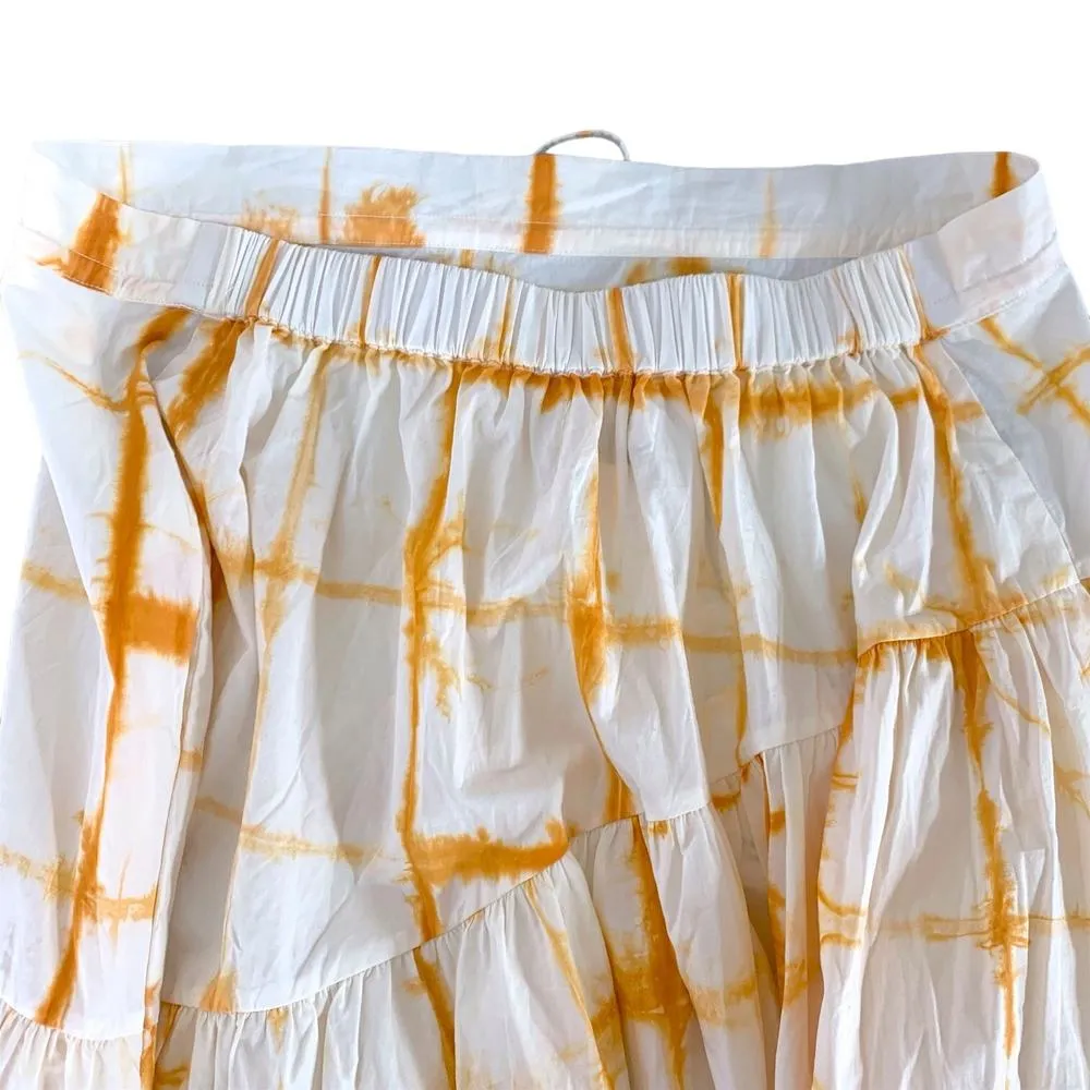 S/W/F Set NEW Sunscape Tie Dye Puff Sleeve Crop Top Maxi Skirt Medium Revolve - Image 13