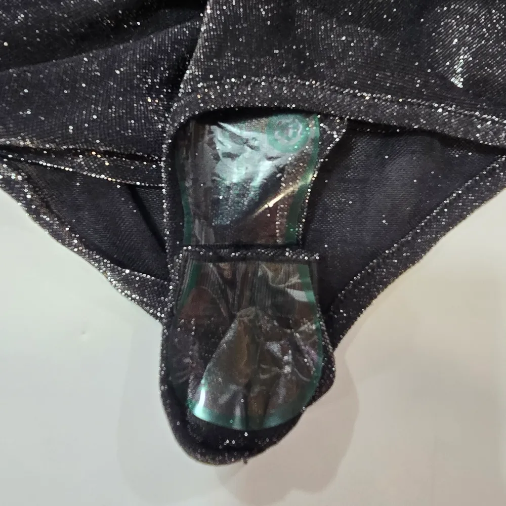 Superdown Priya Cross Back Bodysuit in Black Metallic - Image 5