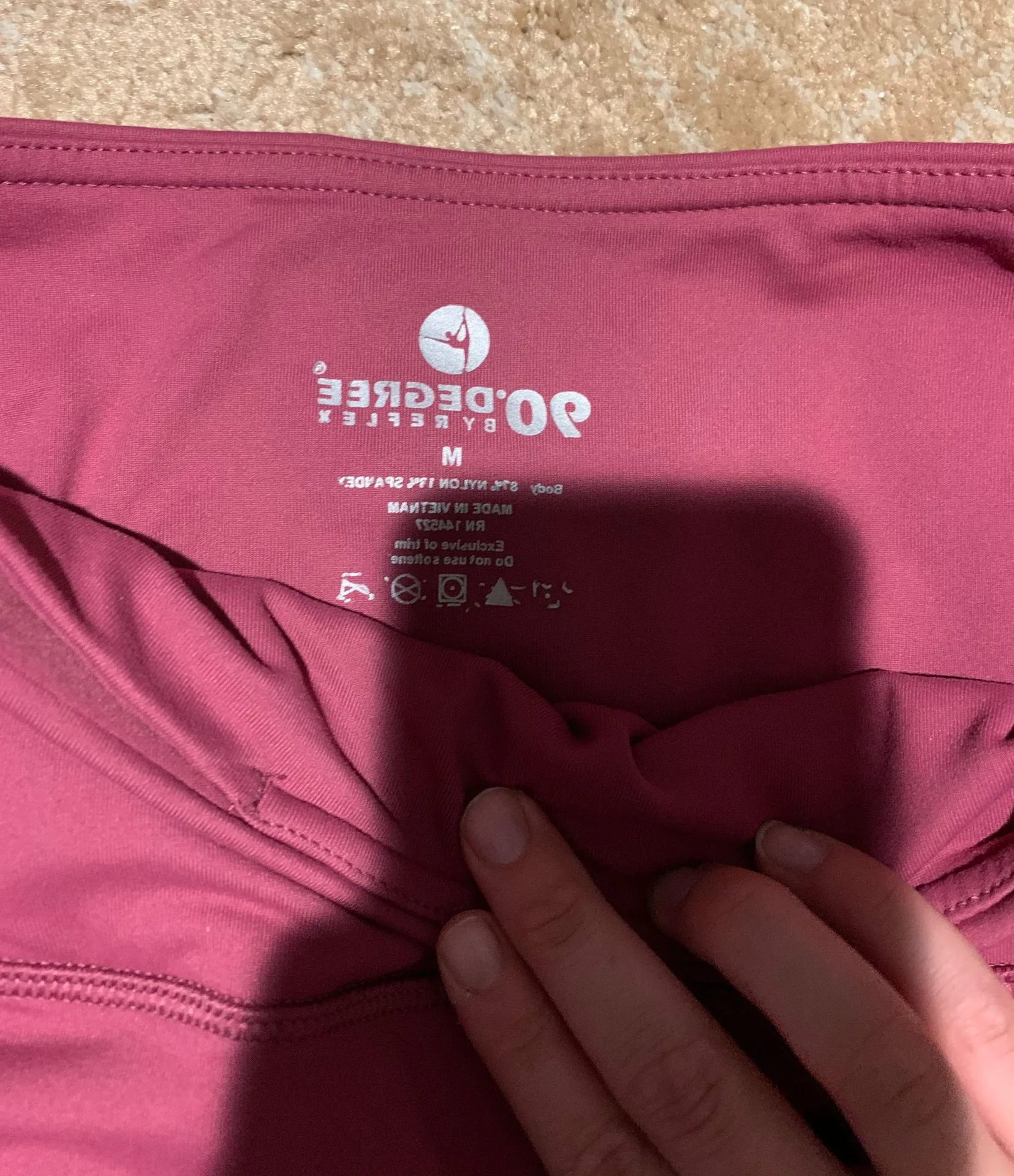 90 Degrees by Reflex Pink Leggings Size M - Image 4