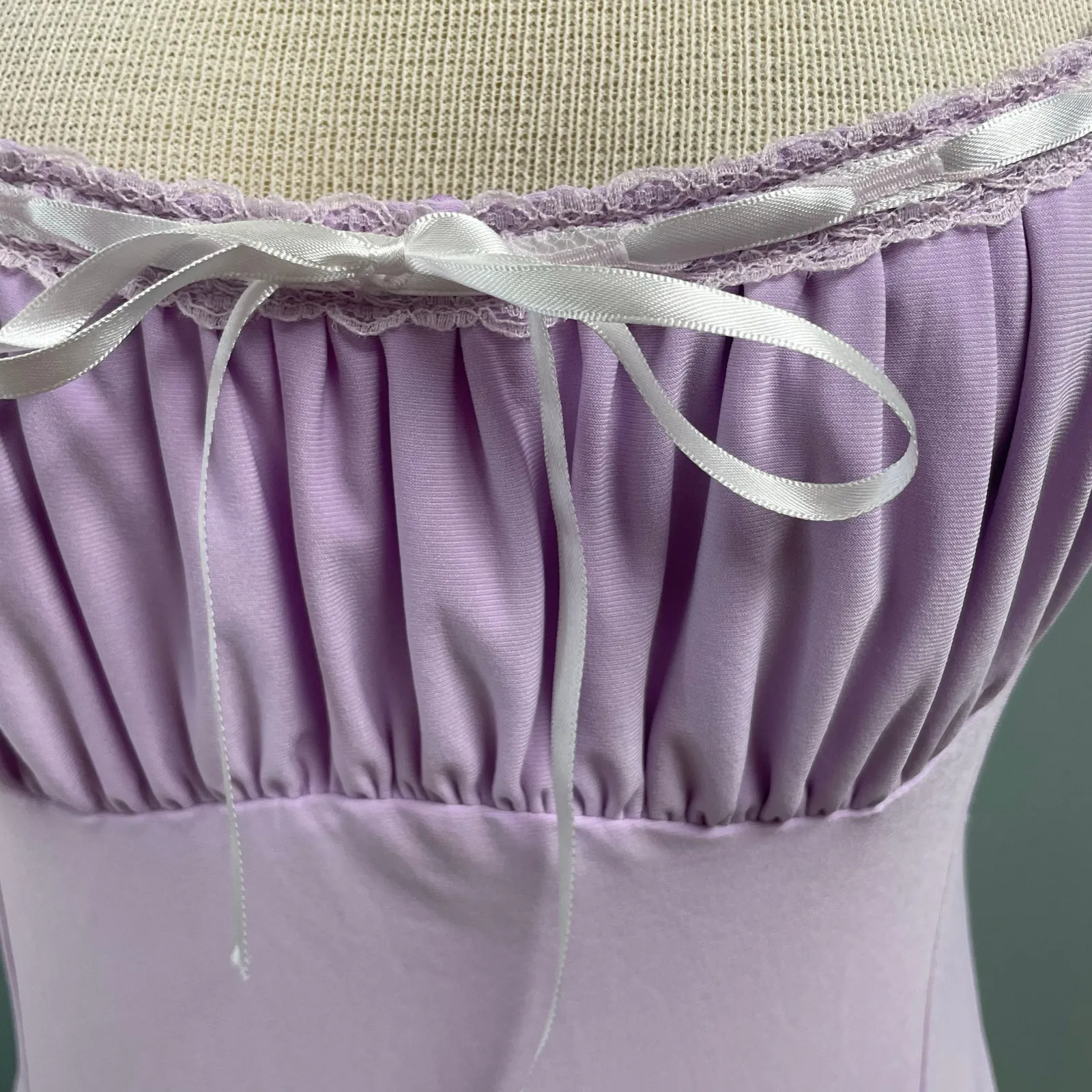 Kimchi Blue Purple Babydoll Dress Ruffle Coquette Medium Urban Outfitters Bow - Image 4