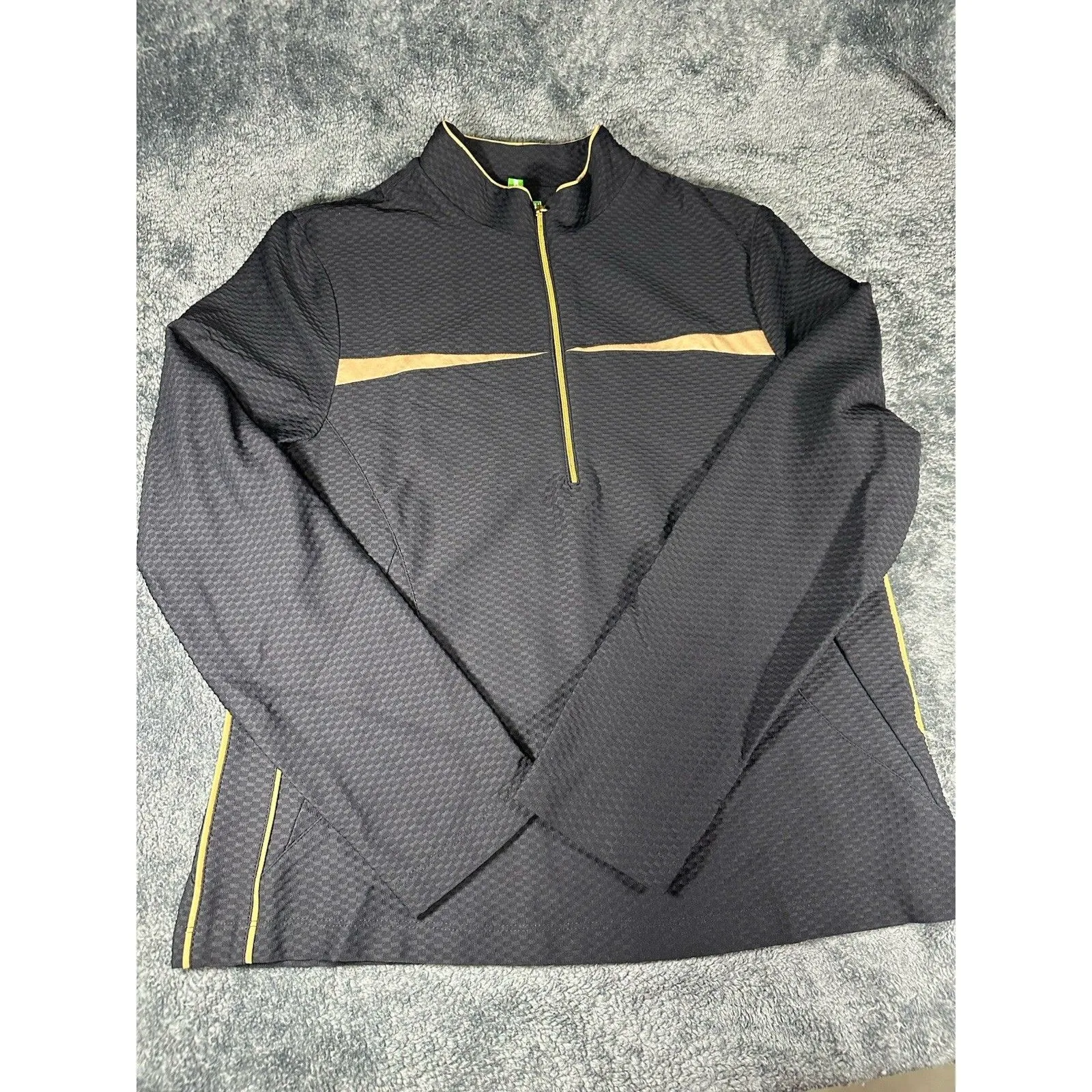Tail Tech Women's Black Gold Rhinestone Zip Golf Tennis Jacket Size L Size L - Image 3