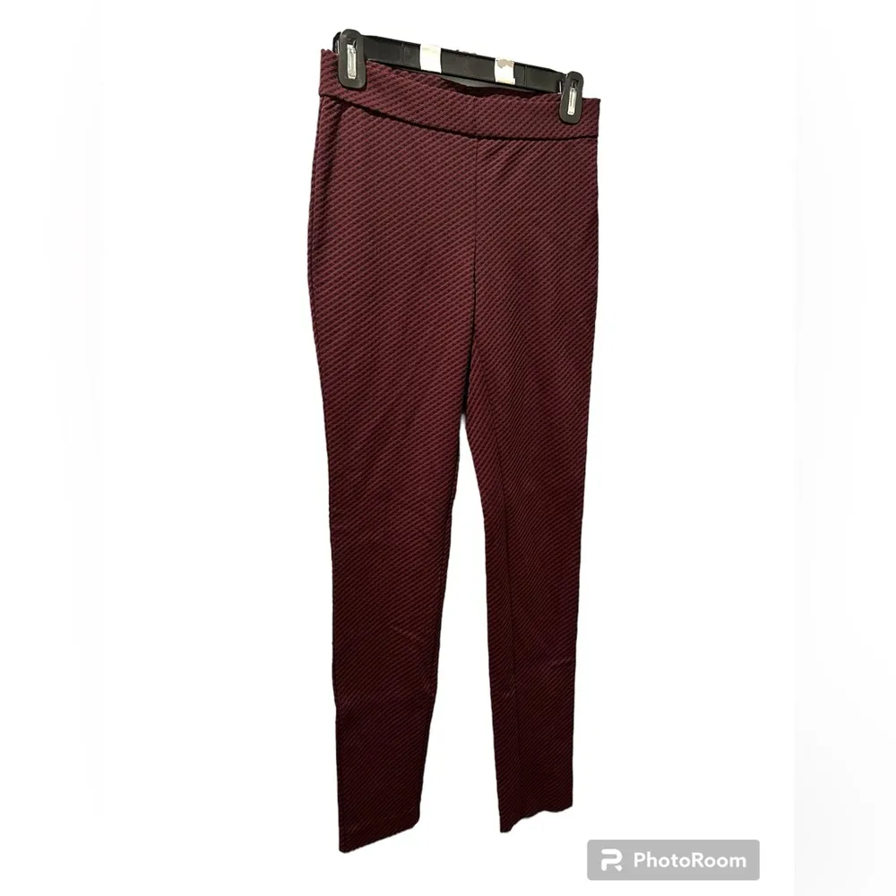 THEORY Women’s Adbelle K pant red/black vertical striped pants-sz Small - Image 2