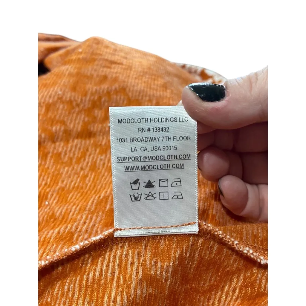 ModCloth Brocade Dress Orange Size 1X - Image 5