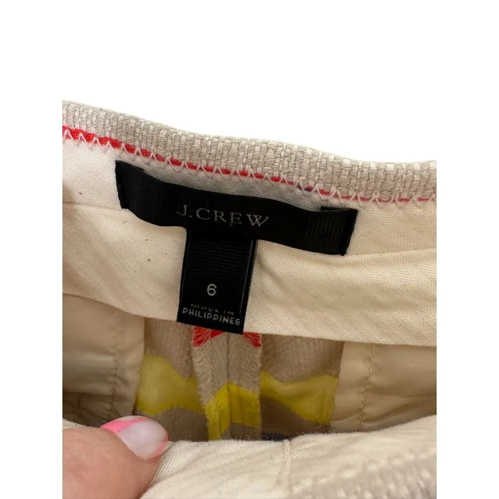 J Crew Jacquard Basket Weave Colorful Striped 3" Shorts Women's Size 6 New - Image 4