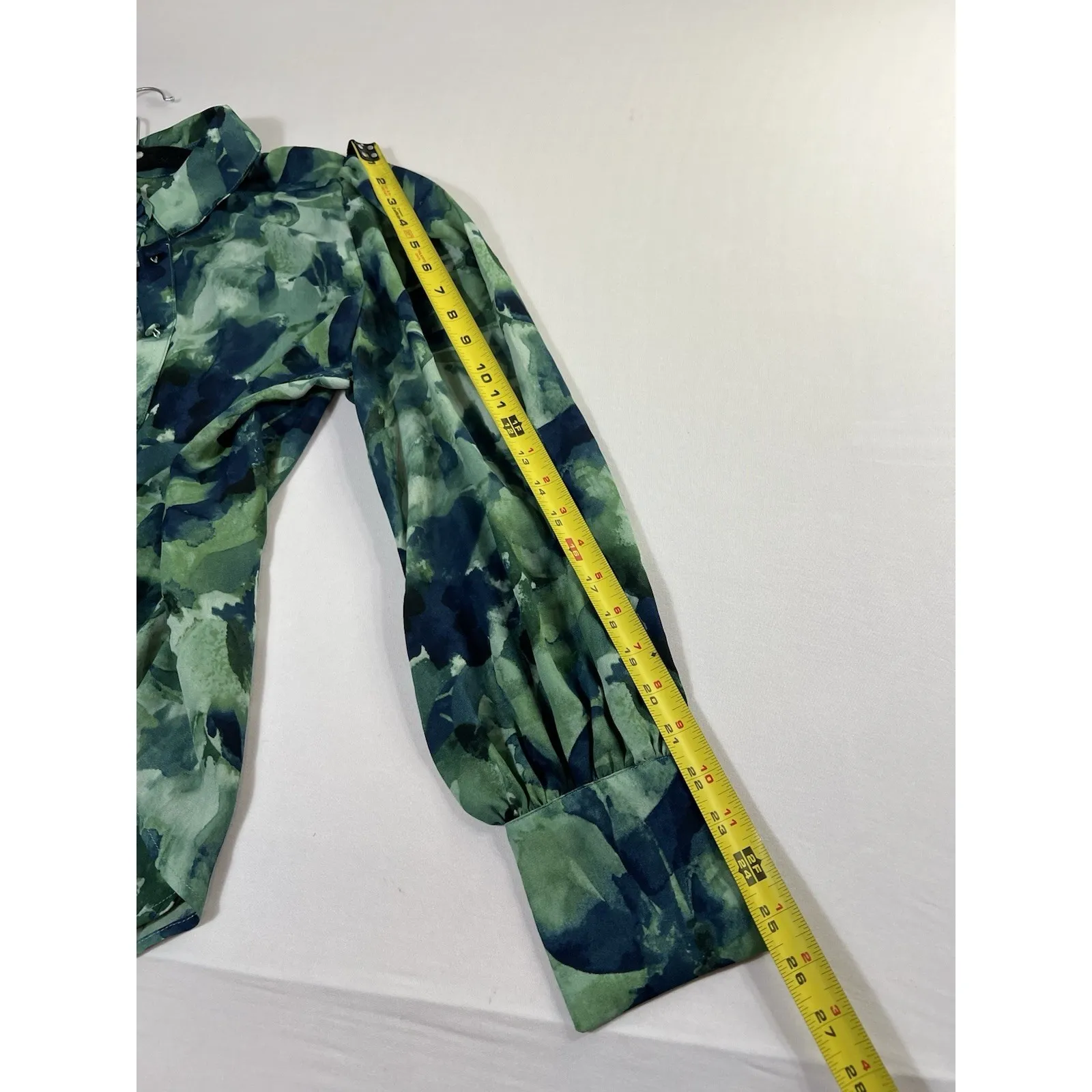 Womens Floral Blouses Dressy Casual Sz M Green Size M - Image 4