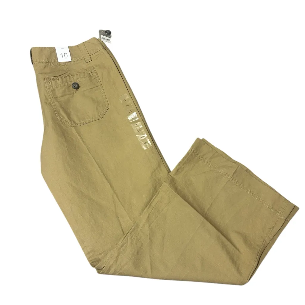 GAP Khaki Wide-Leg Pants size 10 NWT - Image 2