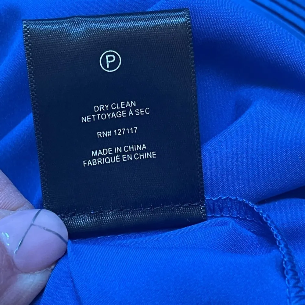 ONE33 Social The Ariel Blue Pleated Cocktail Dress multi tiered halter neck 10 - Image 12