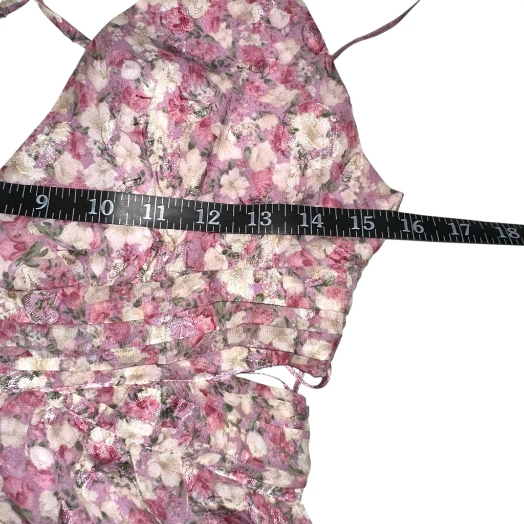 Astr The Label Frolic Pink Floral Hi-Low Maxi Dress MEDIUM in Pink Ditsy - Image 8