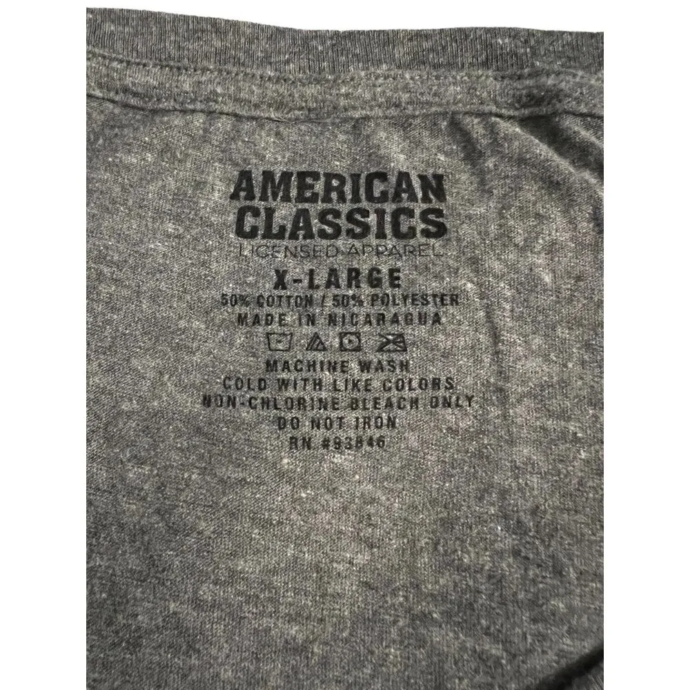 AC/DC For Those About to Rock Shirt Long Sleeves Canon Gray Burnout Fabric Sz XL - Image 3