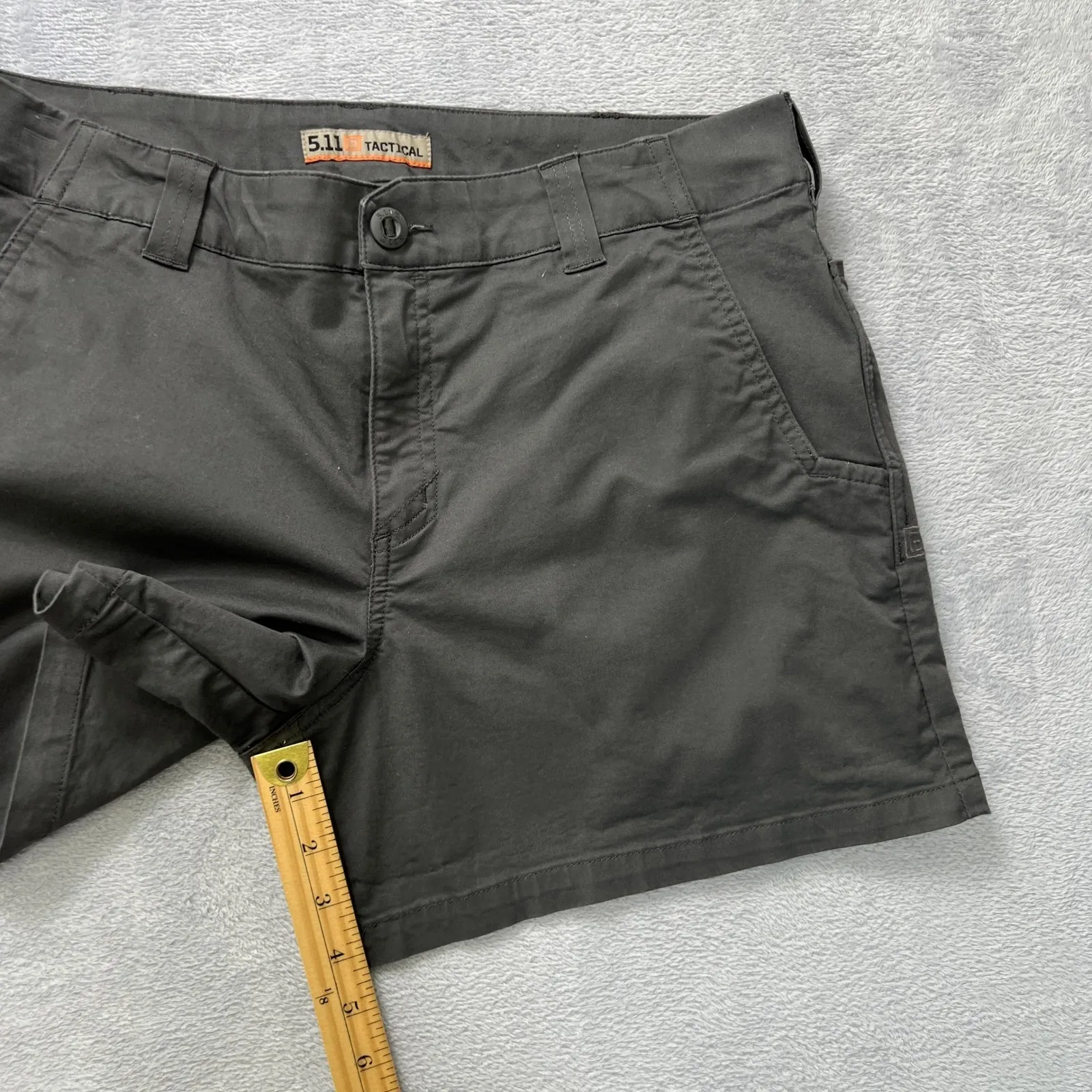 5.11 Tactical Gray Utility Shorts Women's 12 Stretch Mid Rise Casual Outdoor‎ - Image 7