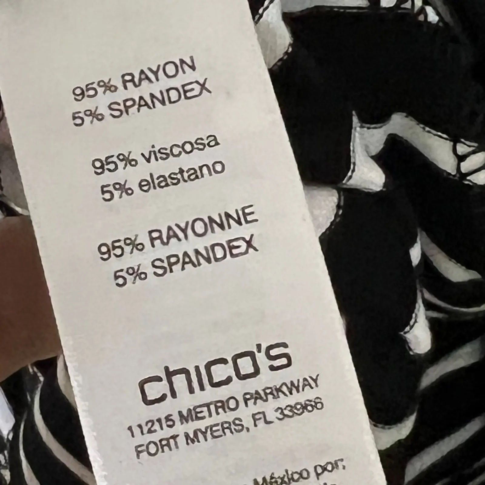 NWT Chico's Lace Up Detail Shift V-Neck Dress  Stripped Black White Size 3/XL - Image 6