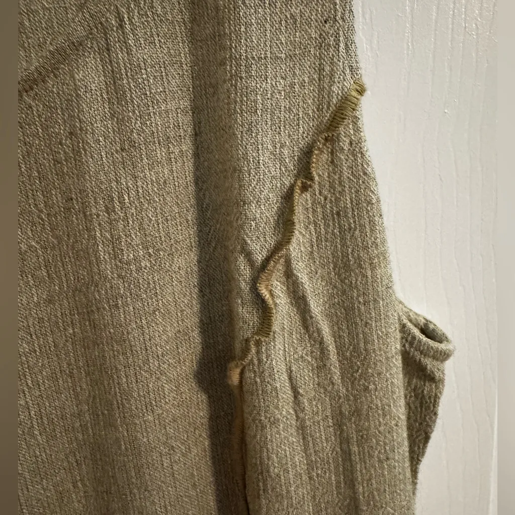 Vintage Spencer Alexis Tank Maxi Silk Blend Mermaid Flair Dress Flax Tan Size 16 - Image 6