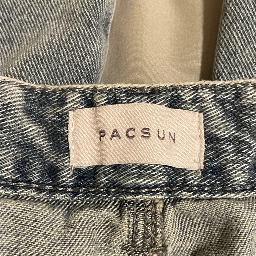 Pacsun Casey Low Rose Baggy Jeans (Light Wash) - Image 7