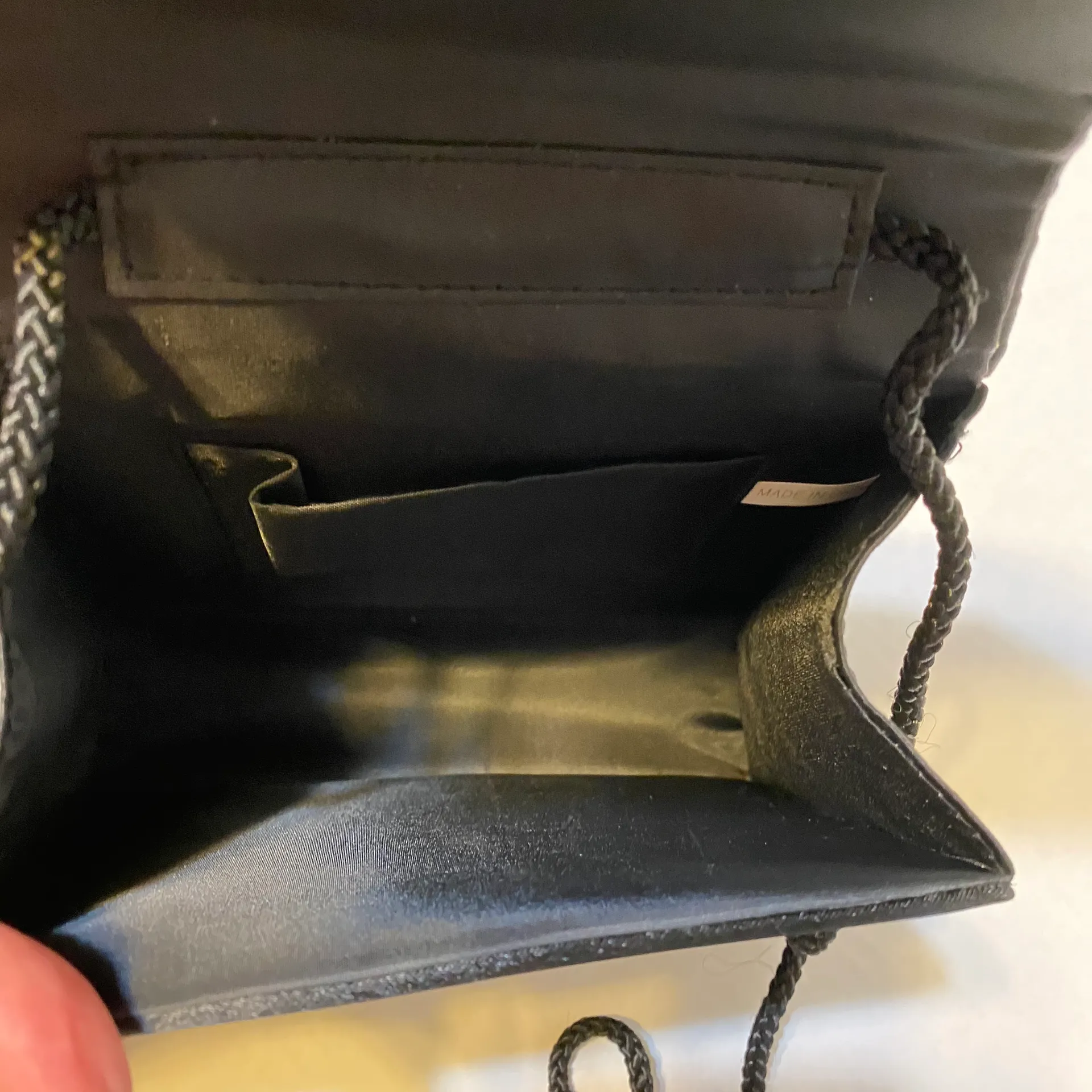 Pleated Clutch Evening Box Purse Black - Image 6