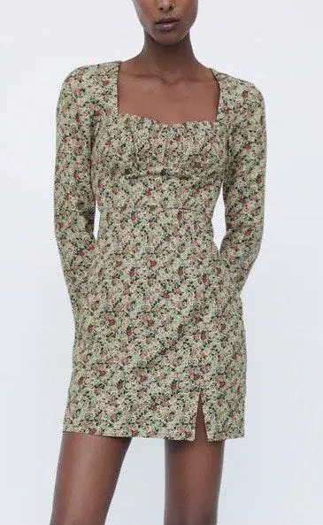 NWT  Rose Floral Print Vintage Mini Dress - Image 2