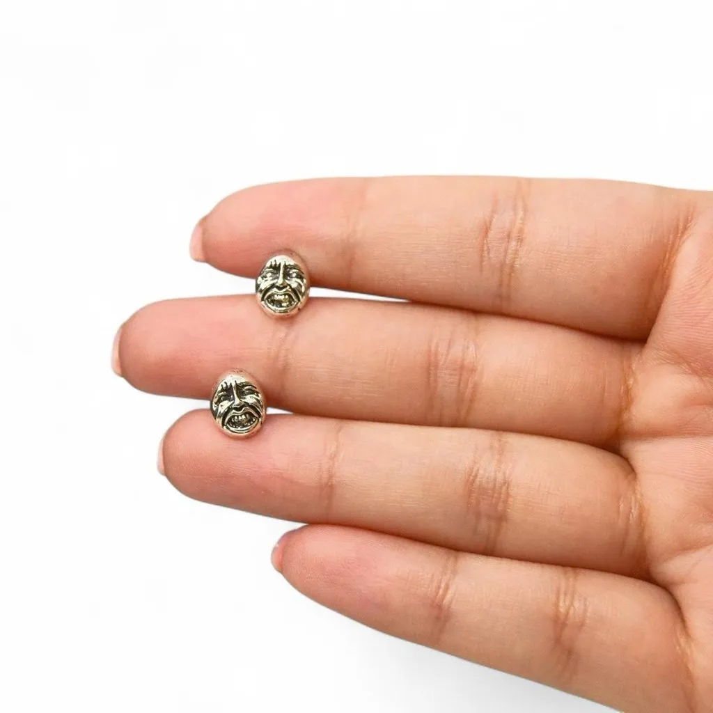 Silver Monster Face Studs - Image 2
