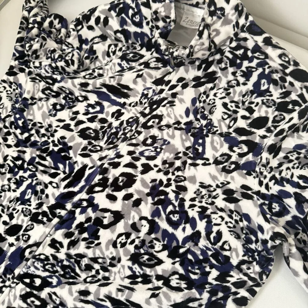 Zenergy Chicos Jacket Leopard Animal Print Safari Glam Golf - Image 6