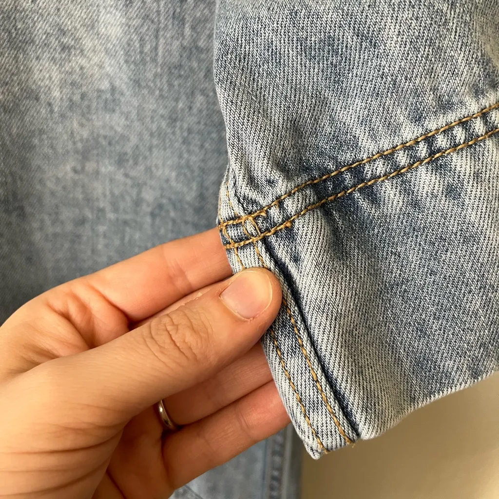 Rails Chancey Faded Indigo Short Sleeve Denim Dress Womens Size M - Image 13