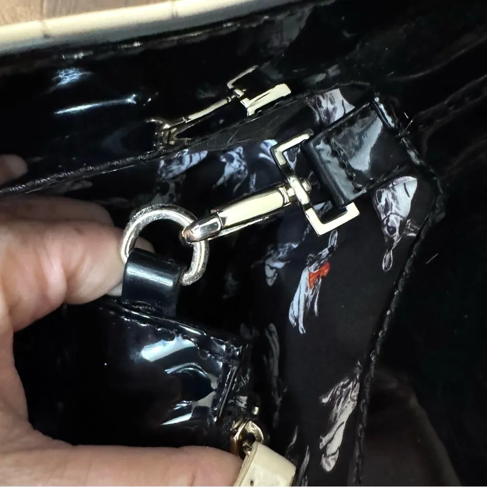 ecru & black PVC tote - Image 16