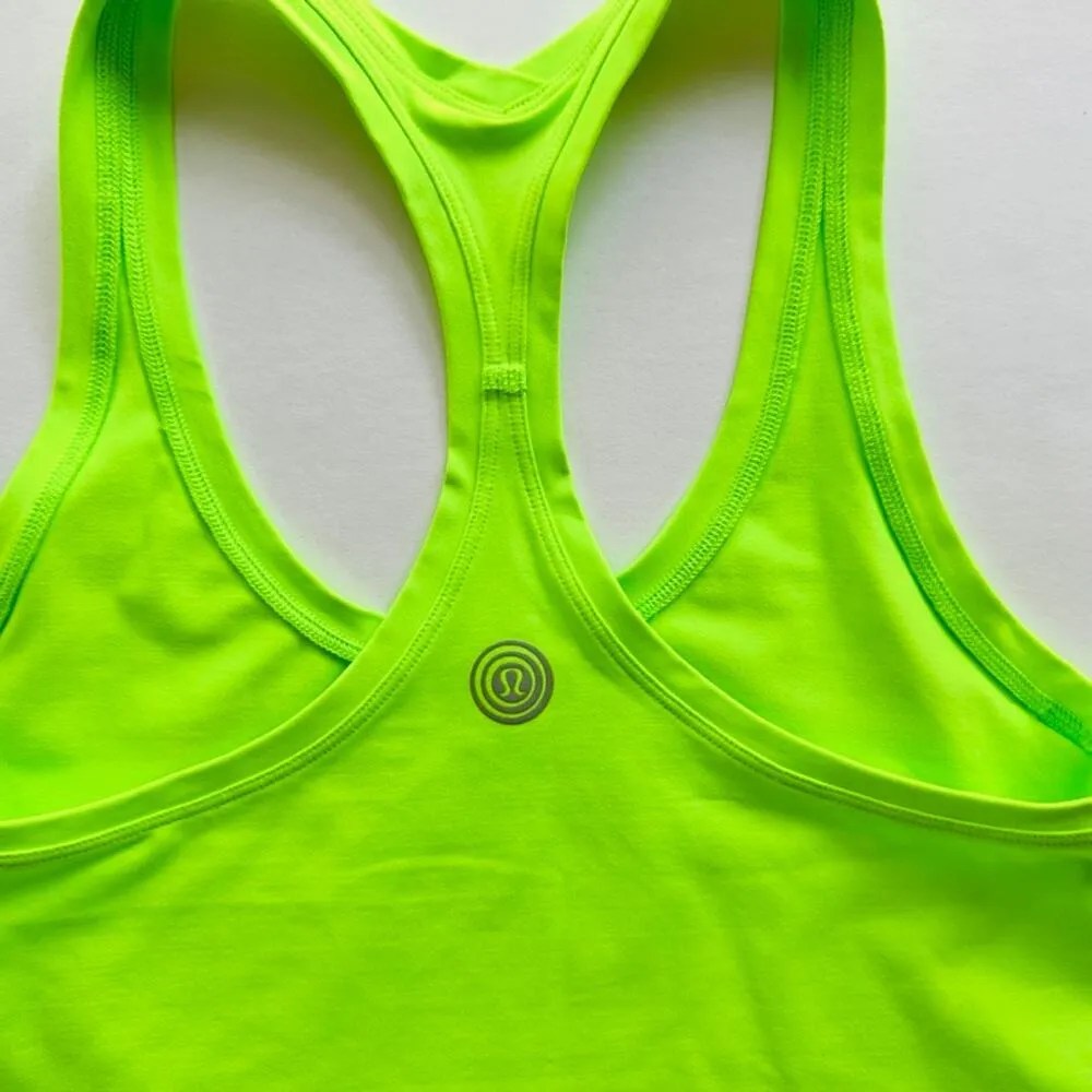 Lululemon Cool Racerback 2017 Seawheeze Zippy Green Size 4 Race Length Luxtreme - Image 3
