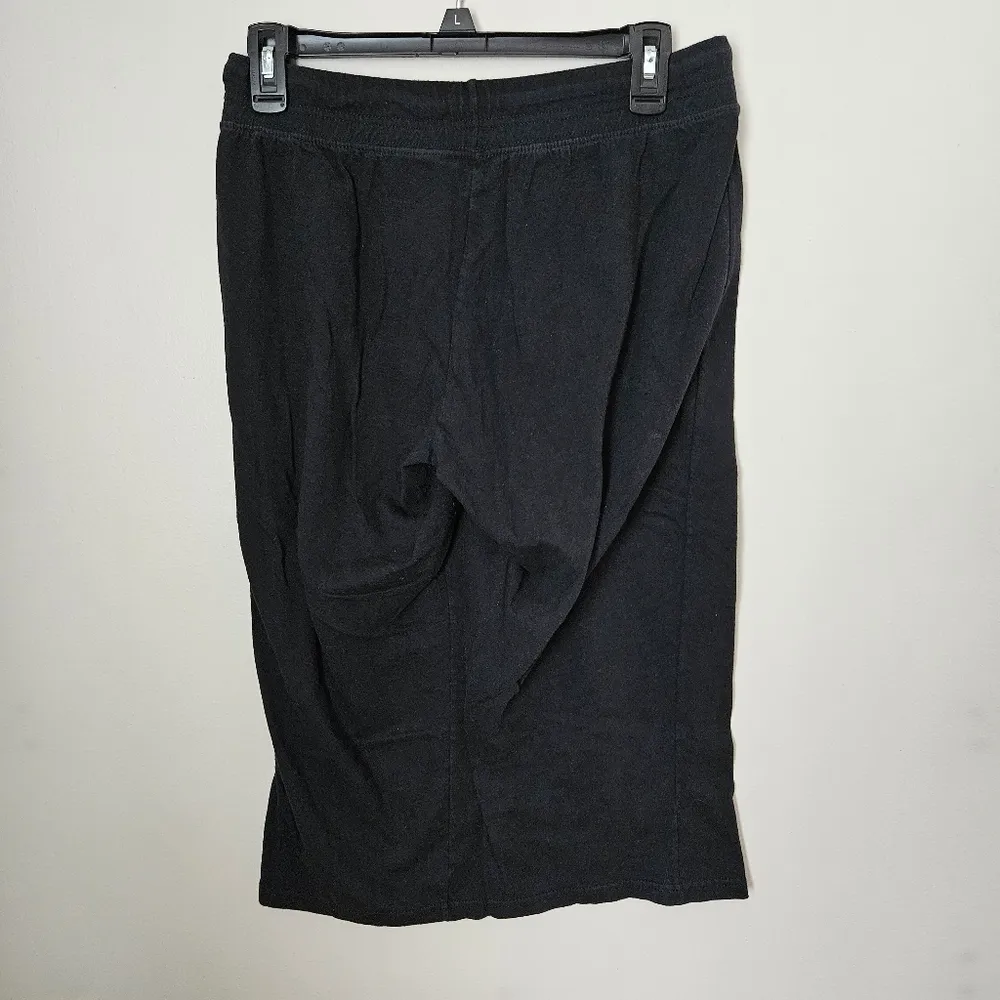 Russell Athletic Capri Pants Tie Waist Black Neutral Casual Workout Athleisure - Image 3