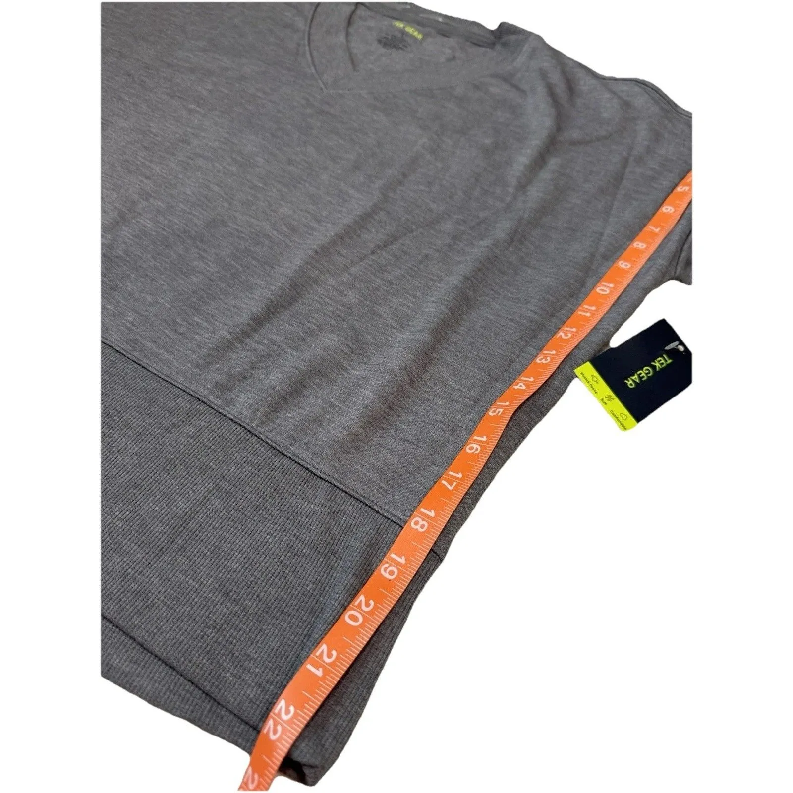 Tek Gear New Women's  Stretch Fleece V-Neck Pullover Sweater Grey Size L - Image 9