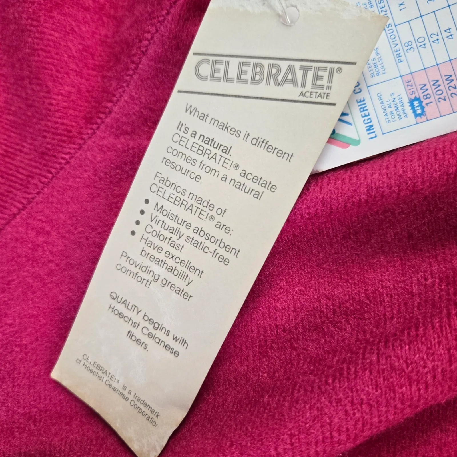 80s Vintage Bright Pink Button Down Long Robe Loungewear Sleepwear Size 20W - Image 8