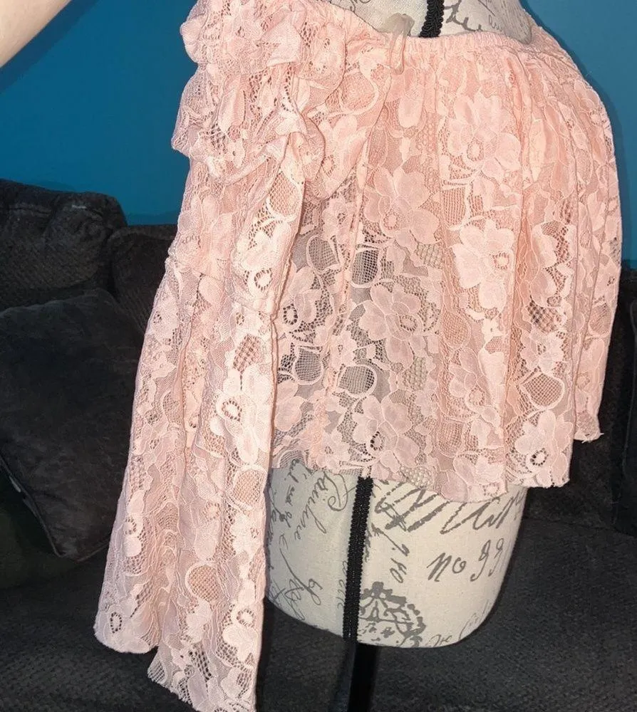 🎉4 for $20 Hot & Delicious Lace Strapless Crop Top, Large - Image 3