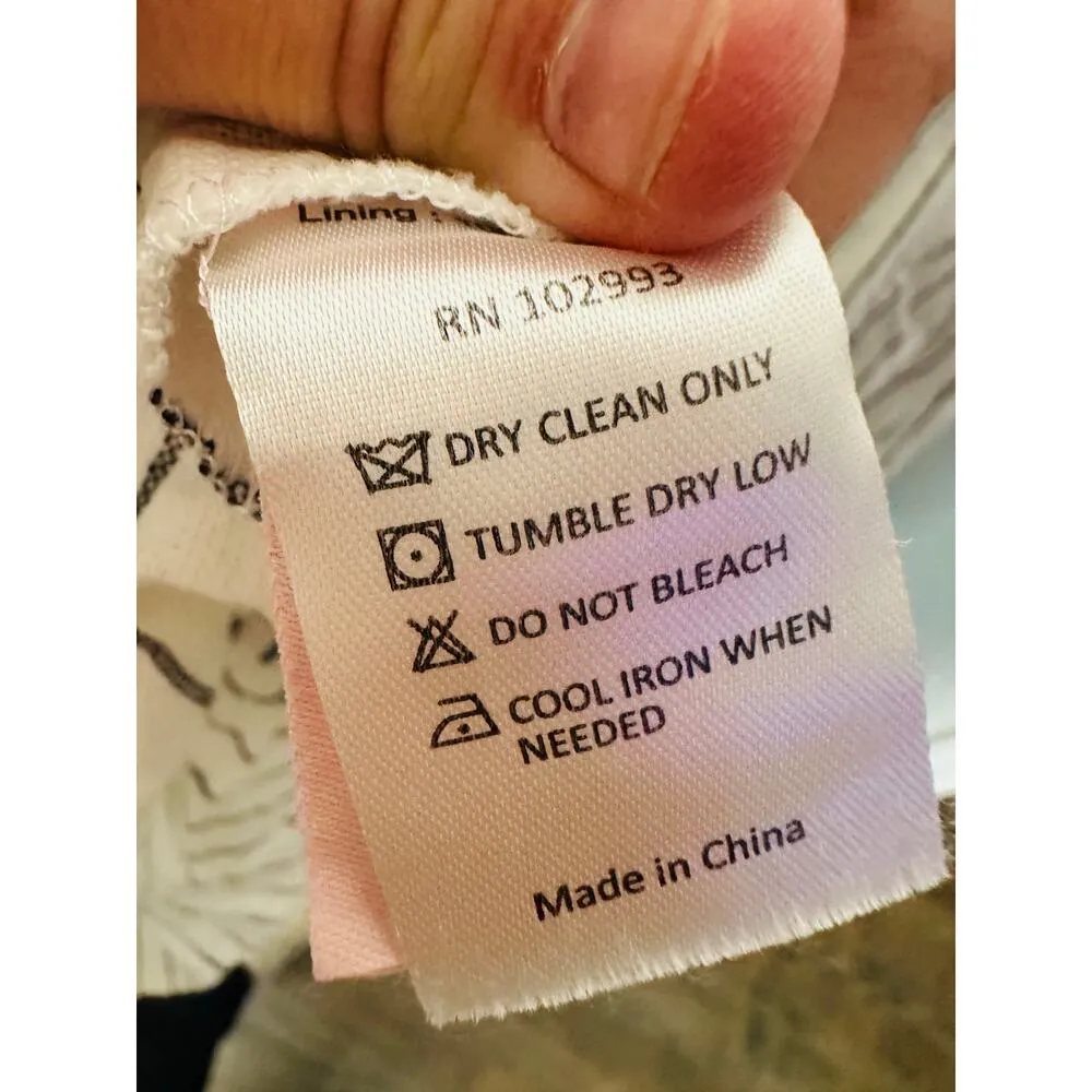 DEREK LAM COLLECTIVE White Stripe Linen Collar Knot Waist Shirt Dress Size 42 - Image 6