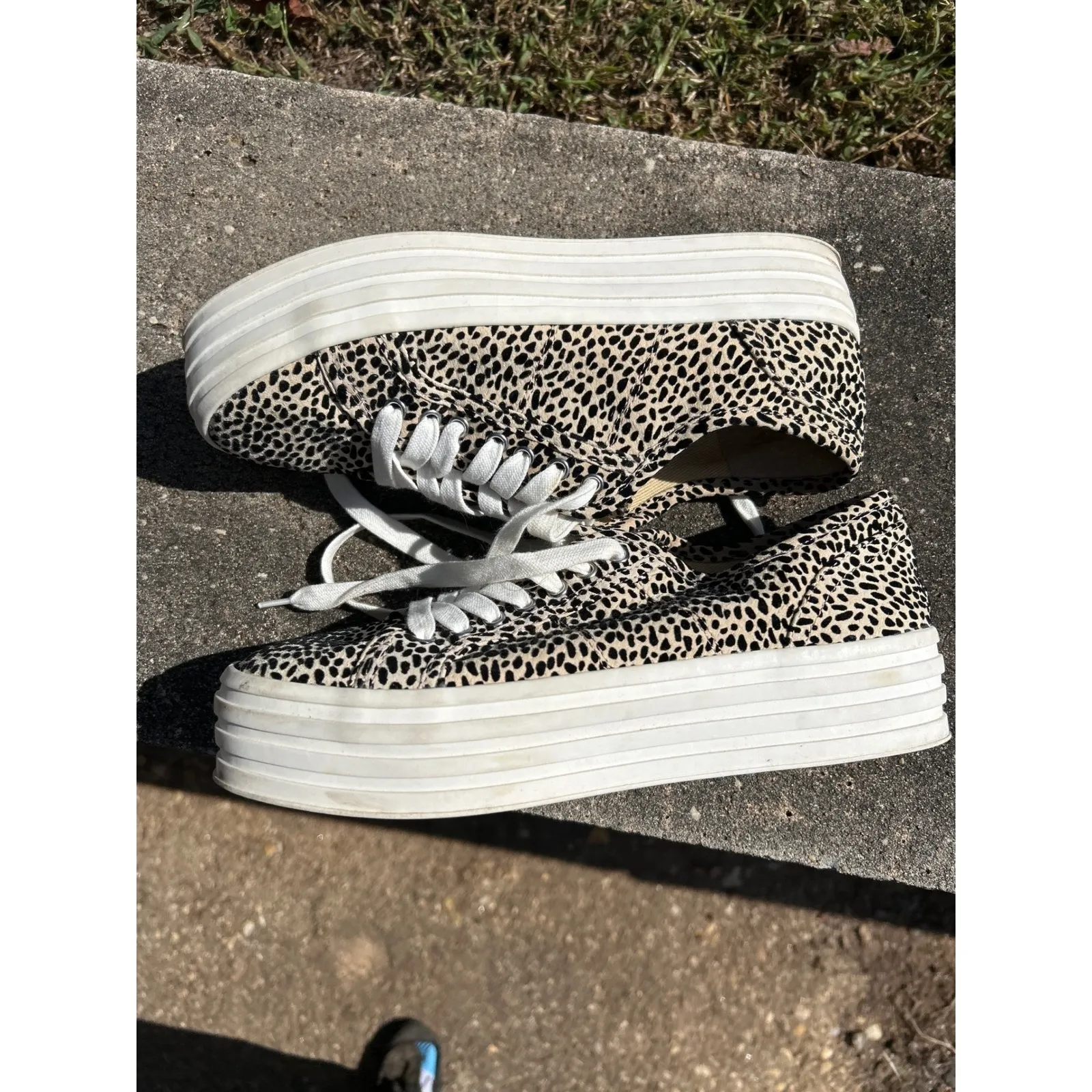 Gianni Bini Leopard Print Platform Sneakers Women's Size 9M‎ - Image 3