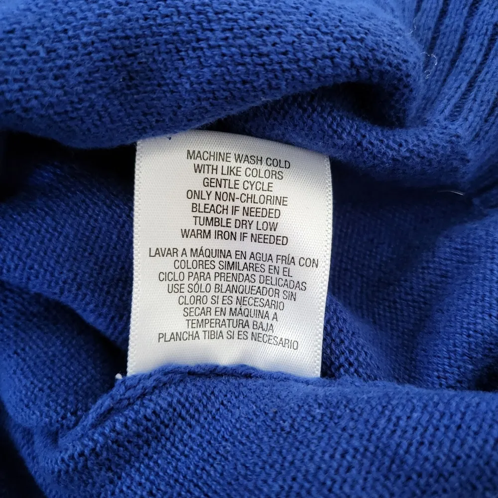 Adam Levine Gnarly Knit Varsity Sweater Blue Size XL - Image 5