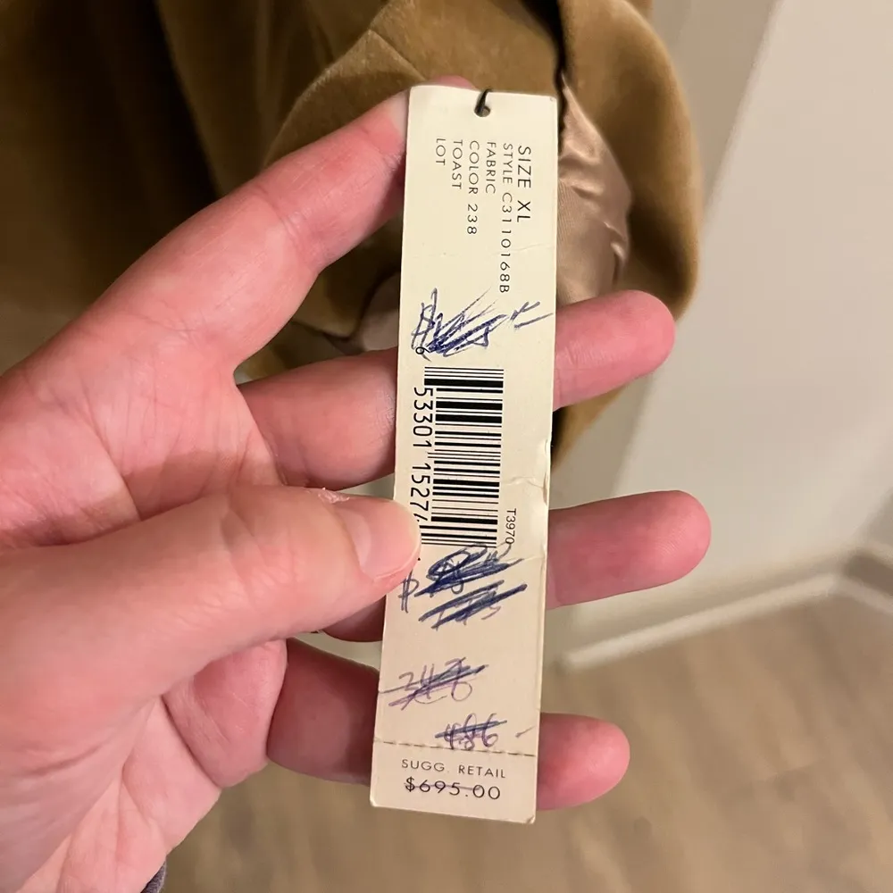 DKNY NWT  Suede Trench Coat Jacket Size XL - Image 12