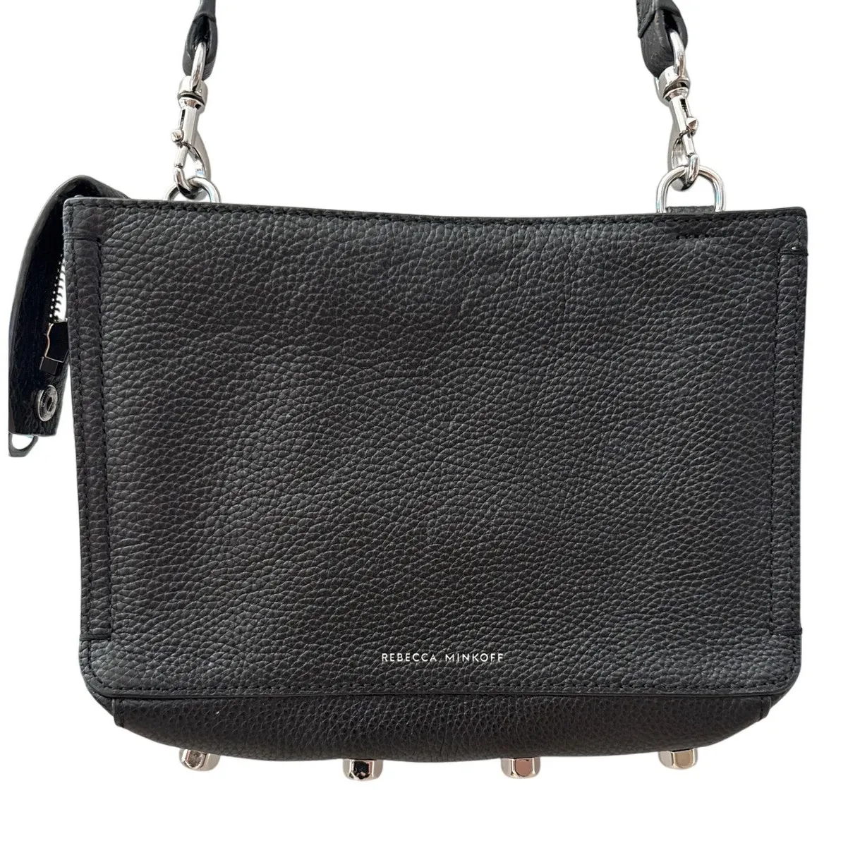 Rebecca Minkoff Regan Crossbody Bag in Pebbled Black Leather - Image 5