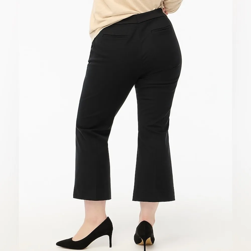 J Crew Factory Kelsey Flare Pant Size 12 Black Cropped Stretch Office Minimalist - Image 11