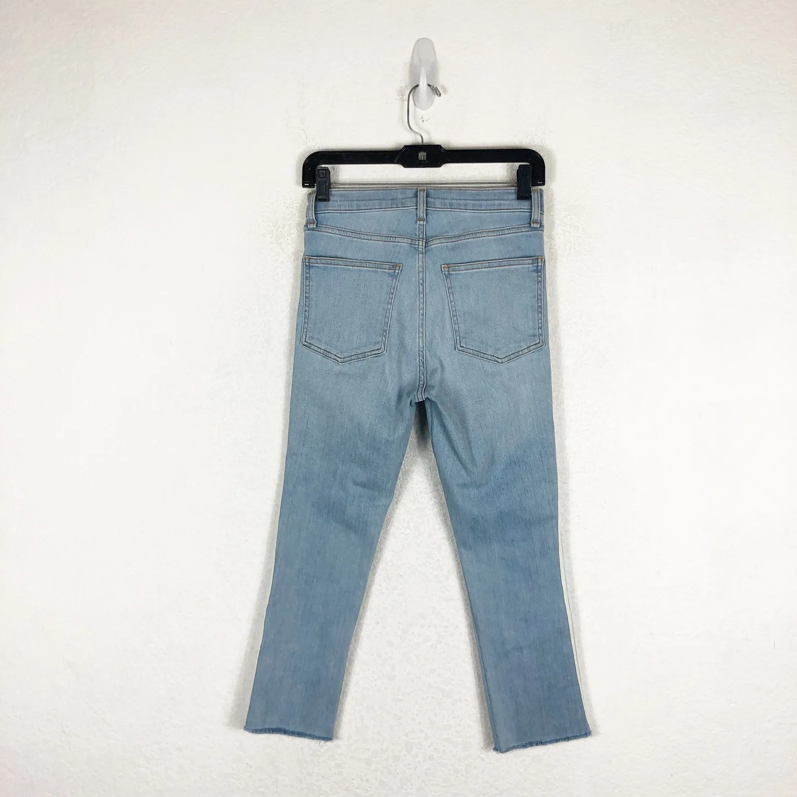 Veronica Beard Carly 11" Kick Flare Jeans Size 25 Side Stripe Crop Fray Preppy - Image 14