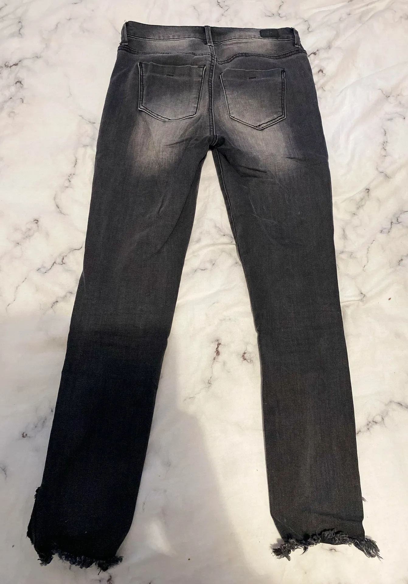 Black Frayed Jeans - Image 2