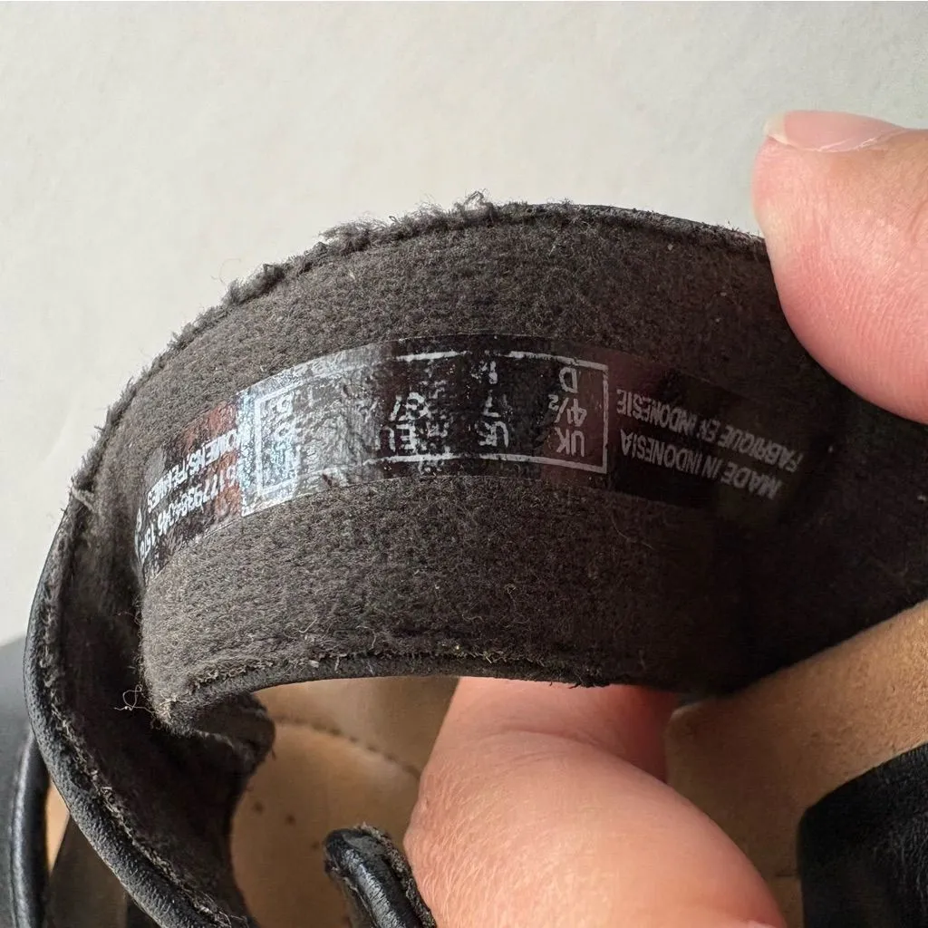 Clarks Kyarra Judi Strappy Slip-On Wedge Sandals size 7 black - Image 9